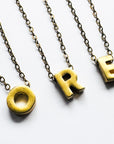 Brass Letter Necklace