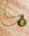 Stamped Letter Necklace