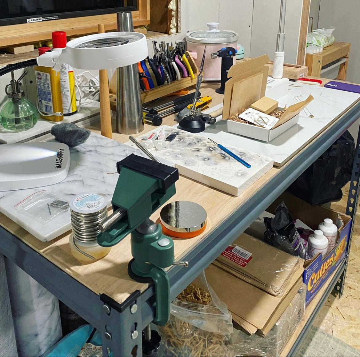 Cluttered Little Workbench