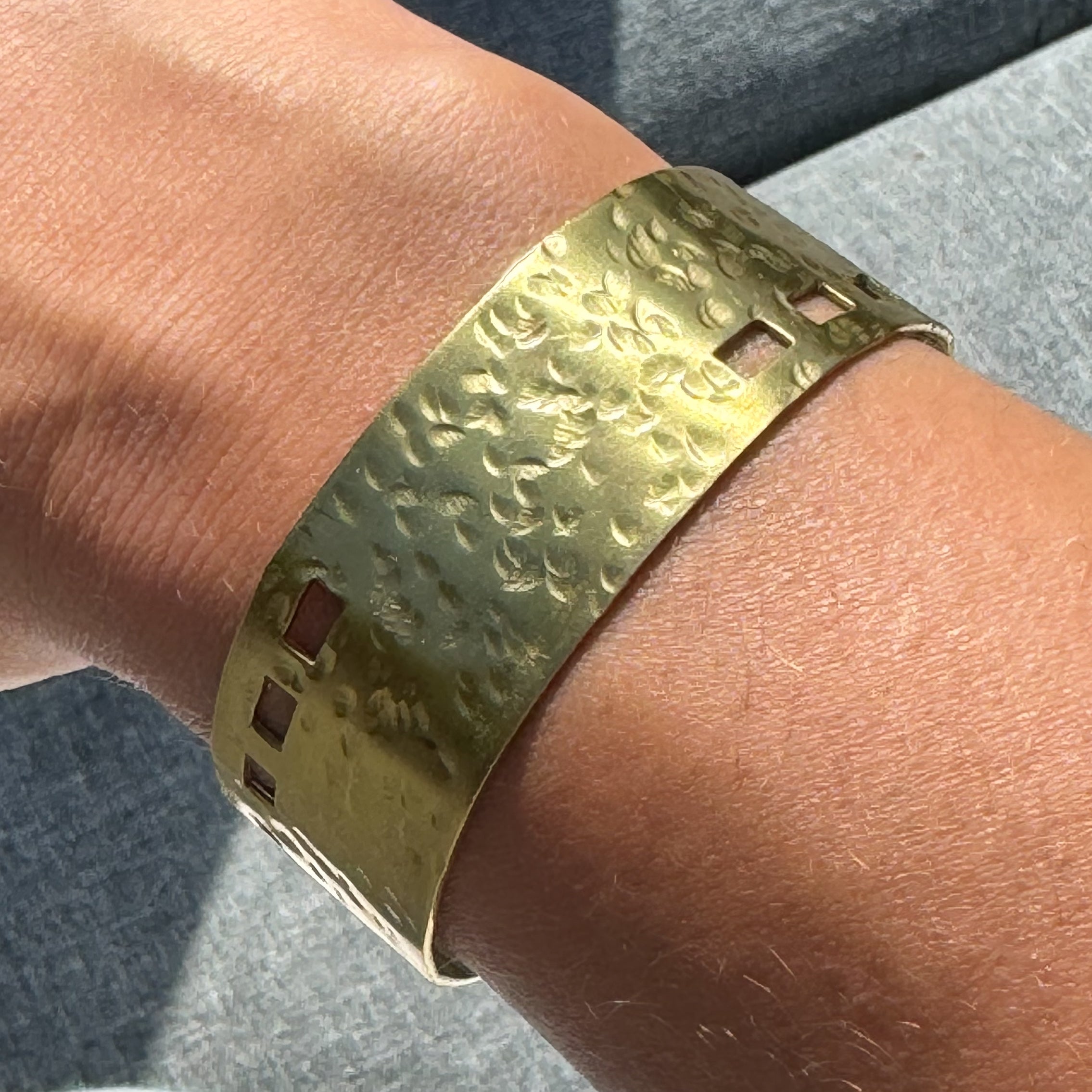 Sandcastle Hammered Brass Cuff – Other Ore