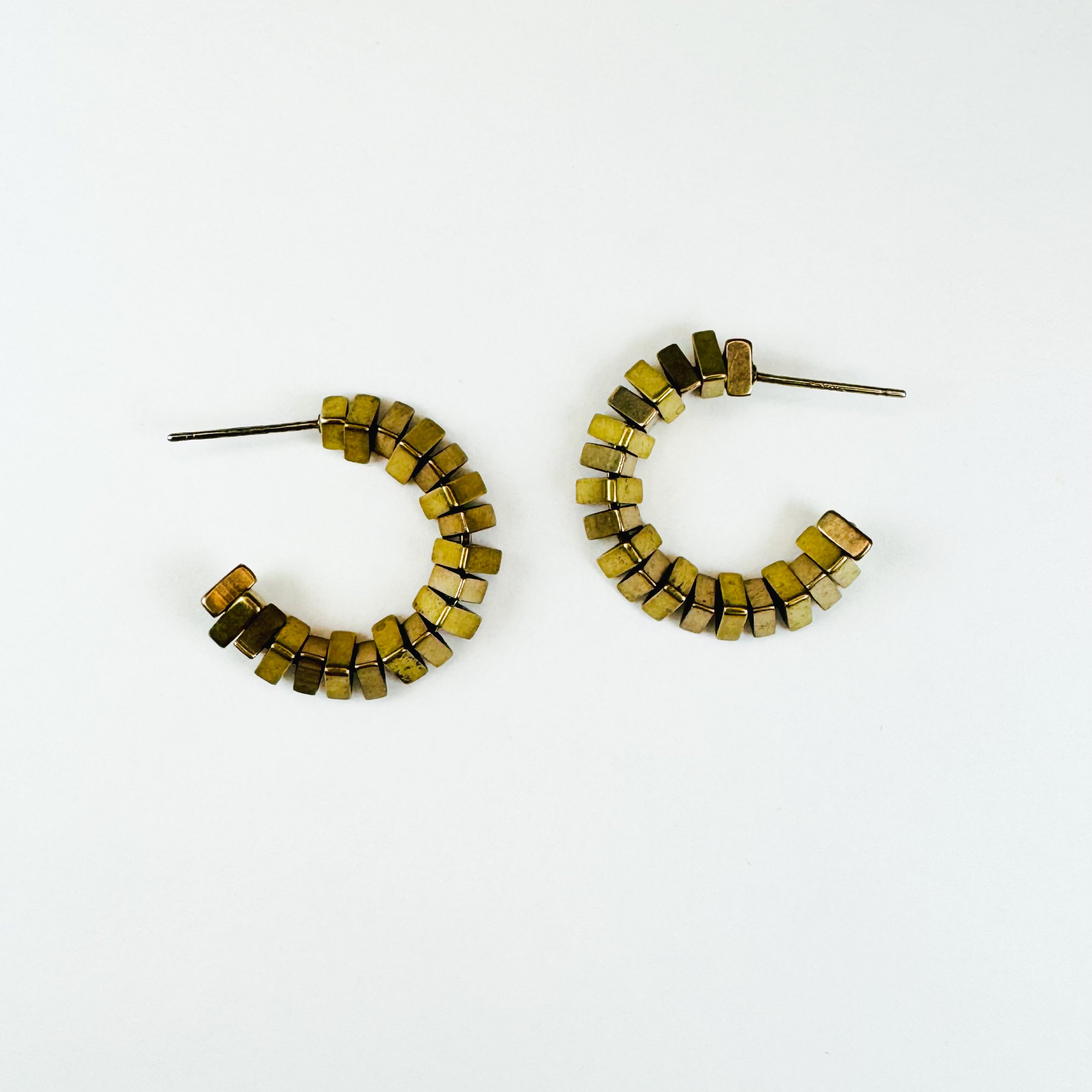Margie Stacked Brass Hoop Earrings – Other Ore